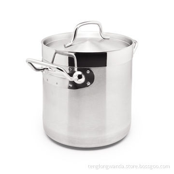 Stainless steel stockpot, encapsulated bottom